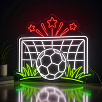Panneau acrylique personnalisé à LED pour football, économe en énergie, avec effet d'éclairage néon doux pour la décoration publicitaire de terrains de football