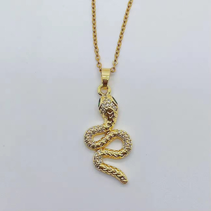 Collar con Colgante de Serpiente para Mujer 2025, Exquisito, Chapado en Oro de 18k, Acero Inoxidable, con Circonitas, Joyería de la Suerte, Regalo - Product Image 2