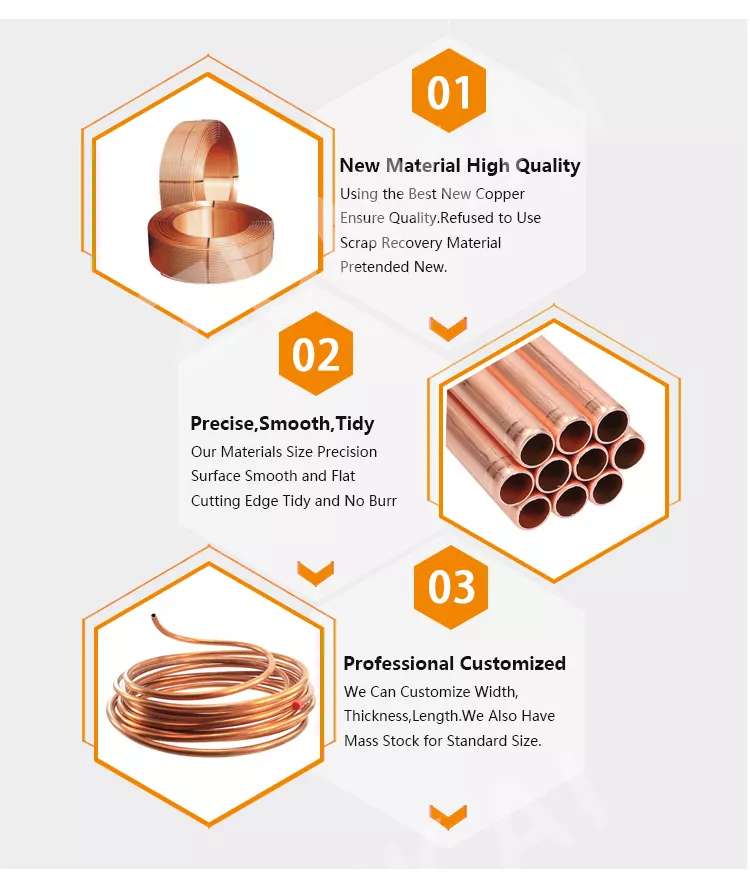 Manufacturer Seamless Copper Tube ASTM B111 6" SCH40 CUNI 90/10 C70600 C71500 Copper Nickel Pipe