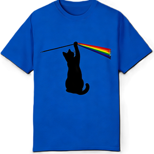 T-shirt divertente con grafica a prisma di gatto, maglietta parodia Rainbow <span class=keywords><strong>Dark</strong></span> <span class=keywords><strong>Side</strong></span> <span class=keywords><strong>of</strong></span> <span class=keywords><strong>the</strong></span> <span class=keywords><strong>Moon</strong></span> da uomo - Product Image 5