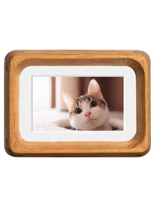 미니 소형 테이블 사진 액자 둥근 모서리 맞춤 제작 원목 4인치 어린이 DIY 아기 3인치 사진 인쇄 - Product Image 5