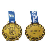 Fabricant Personnalisé Haute Qualité Football Haltérophilie Trail Running Médaille Marathon Karaté Métal Blanc Or Sport Karting Médaille