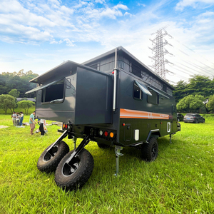 Roulotte ibrida leggera da 15 piedi per <span class=keywords><strong>camper</strong></span> fuoristrada in alluminio di alta qualità 2026 <span class=keywords><strong>con</strong></span> tenda da campeggio pop-top 4x4 - Product Image 2
