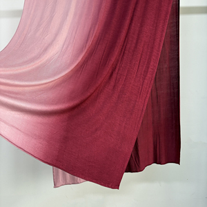Écharpe Hijab Sharut Ombre en Jersey, Châle de Luxe Teint à Deux Couleurs Dégradées, Foulard en Jersey de Coton Premium pour Femme Musulmane 2025 - Product Image 4