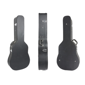 Étui de guitare économique en bois de haute qualité, étui rigide pour guitare électrique noire, logo personnalisé - Product Image 3