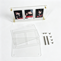 Support de Cartes Pokémon Magnétique en Acrylique à Coins Arrondis avec 3/6/9 Emplacements, Cadre Photo et Présentoir
