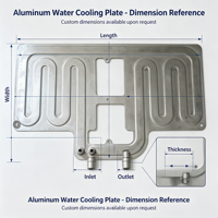 Module d'alimentation IGBT, plaque froide liquide en aluminium brasée sous vide, dissipateur thermique à refroidissement par eau, gestion thermique personnalisée