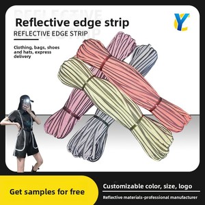 Cinta Elástica Reflectante Gris Plateado para Ribetes, Tela para Ribetes, Cinta de Poliéster y Algodón para Ropa de Esquí, Moldeado Personalizado - Product Image 1