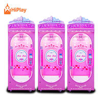 Distributeur automatique de prix à monnayeur rose de luxe, machine de jeu d'arcade romantique à couper les cordes pour cosmétiques et grands jouets