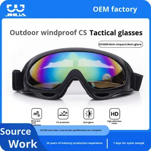 Occhiali Tattici Militari Antiappannamento Antiurto Protezione UV400 Cinturino Regolabile Antipolvere - Logo Personalizzato Confezione per Deserto - Product Image 3