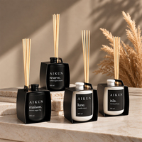 Diffuseur de parfum en rotin naturel sans alcool, longue durée, avec logo personnalisé AIKUN, vente en gros