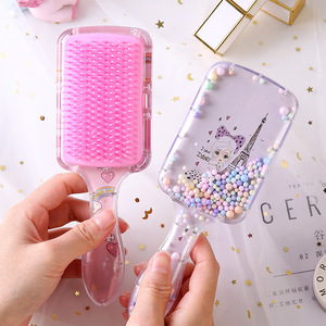 Offre Spéciale Peigne à Coussin d'Air Motif <span class=keywords><strong>Licorne</strong></span> Dessin Animé Portable Massage Démêlant Brosse à Cheveux Mignonne en Plastique Antistatique - Product Image 4