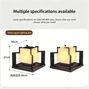 Outdoor luxury solar column <b>light</b> IP65 waterproof stainless steel square solar <b>light</b> E27 <b>LED</b> outdoor garden villa front wall col - Product Image 4