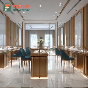 Meubles de magasin de bijoux sur mesure, cadre en bois, espace boutique, vitrine en verre - Product Image 1