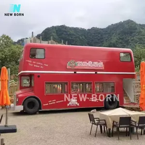 Elettrico a due piani per il catering mobile di cibo camion di snack negozio chiosco da pranzo carrello cibo bus con attrezzature da cucina