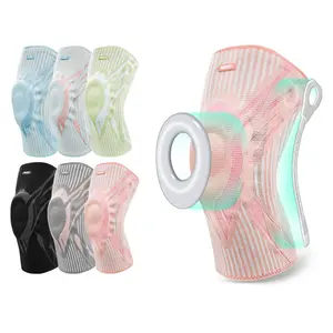 Aolikes 2023 new Professional 3D knitting dance elastic silicone non-slip compression patella knee pads Multi-color universal