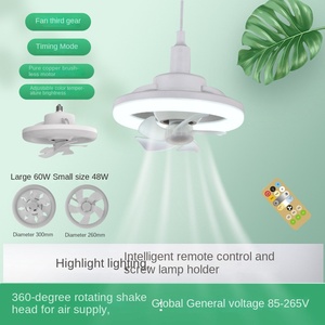 หลอดไฟ E27สำหรับบ้านอัจฉริยะหลอดไฟเคลื่อนที่ได้หรี่แสงได้ไฟ LED ตกแต่ง360รีโมทคอนโทรลพัดลมติดเพดานแบบทันสมัย - Product Image 2