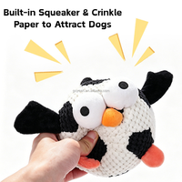 Jouet pour chien en peluche en forme de ballon de football, interactif, avec papier froissé, jouets en peluche pour chiens de petite et moyenne taille