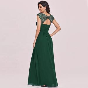 <span class=keywords><strong>V</strong></span>áy Phù Dâu Dài Cho Nữ <span class=keywords><strong>V</strong></span>áy Dạ Hội Ngực Viền Cổ Ren Xếp Nếp Trang Phục Tiếp Tân Màu Đỏ Tía <span class=keywords><strong>V</strong></span>áy Maxi Đám Cưới - Product Image 4