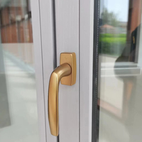 Fenêtre résidentielle à profil mince standard personnalisé Fenêtres à battant en bois plaqué aluminium haute performance