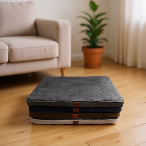 Cuccia per Animali Domestici in Spugna Peluche Grigio Scuro 5cm, Dimensioni 70*110*5CM, Letti Comodi per Animali - Product Image 3