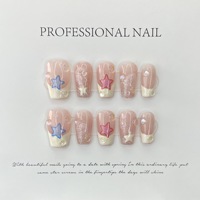 Faux ongles longs en forme de cercueil, style Y2K, faits à la main |   Ongles 3D de luxe avec cristaux scintillants |   Embouts en gel souple personnalisés réutilisables à couverture complète