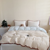 Ensemble de couette en velours de lait doux double face, certifié Oeko-Tex 100 Premium, polyester, plié, pour hôpital, maison, hôtel, nouveau design, literie