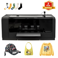 Impresora DTF DELIOU de 30 cm con 2 Cabezales XP600, Impresora DTF A3 con Agitador y Secador, Máquina de Impresión de Camisetas por Inyección de Tinta