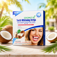 Bandes blanchissantes pour les dents en gel humide 3D à l'huile de coco nourrissante améliorée, ajustement parfait, adhérence élevée, patch blanchissant pour l'hygiène buccale