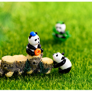 Figurine in resina, <span class=keywords><strong>panda</strong></span>, figure di <span class=keywords><strong>modelli</strong></span> di animali, decorazioni per terrari e bambole fai da te, accessori per paesaggi di muschio - Product Image 5