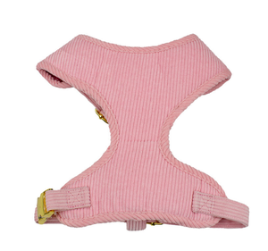 Harnais pour chien en velours côtelé réglable de couleur personnalisée poitrine et dos pour animaux de compagnie - Product Image 3