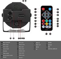 Lot de 2 projecteurs LED PAR RGB rechargeables 36x1W, alimentés par batterie, avec télécommande sans fil pour DJ, fêtes, mariages et événements