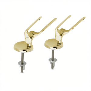 Bisagras doradas para asientos de inodoro, herrajes metálicos, paquete de 2 - Product Image 3