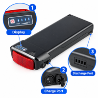 Batterie de vélo électrique en gros d'usine 36V 10.4Ah 11.6Ah Lithium-Ion pour porte-bagages arrière, fournisseur OEM ODM
