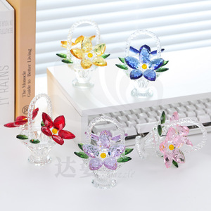 Cesta de flores de cristal, regalo decorativo para compañeros de clase, cumpleaños, día de San Valentín, día del niño - Product Image 2