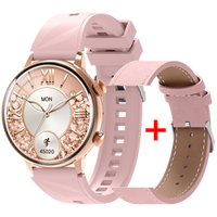 Montre connectée pour femmes HW-L1 MINI avec écran rond de 1,26 pouce, deux bracelets, suivi sportif et fitness, prise en charge de la traduction IA ChatGPT