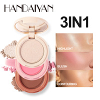 Handaiyan Palette de blush et surligneur contour du visage Marque privée Surligneur longue durée imperméable et crémeux Rose Blush