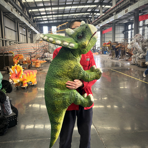 <span class=keywords><strong>DINO</strong></span> CITY, Marioneta de Mano de Dinosaurio Bebé <span class=keywords><strong>3D</strong></span>, Linda, Metálica, para Parque de Aventuras Interior - Product Image 1