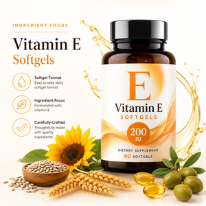 Complément Alimentaire Essentiel de Vitamine E en Gélules Molles pour Adultes, pour la Santé de la Peau et de l'Immunité - Product Image 5