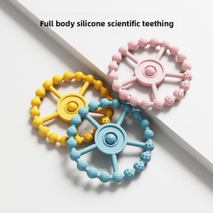 Anneau de <span class=keywords><strong>dentition</strong></span> en silicone pour bébé, <span class=keywords><strong>jouet</strong></span> à mâcher apaisant pour les gencives et les molaires, exportation transfrontalière, offre spéciale - Product Image 3