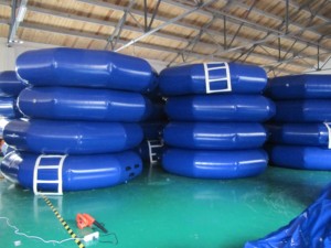 QIQU 0.9mm Sijia PVC Trampoline aquatique gonflable commercial soudé à chaud pour lac, pour enfants et adultes, diamètre 3m, capacité 100-500kg - Product Image 4