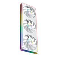 Ventilador ARGB para PC AntarcChill de 360 mm, Modular, Triple, con Patrón de CD en el Centro, Espejo Lateral Halo, Alto Flujo de Aire, Altas RPM, Rodamiento Hidráulico