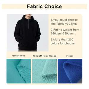 Sweat à capuche avec logo personnalisé fermeture éclair vêtements de rue décontractés sport plat broderie polaire kaki poche manches raglan sweat à capuche zippé pour hommes - Product Image 4