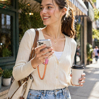 Nouvelle sangle de poignet en nylon avec boucle métallique colorée, anti-perte, tressée, breloque de téléphone, porte-clés unisexe, cordon coloré pour téléphone portable
