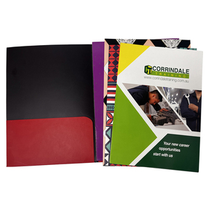 Tùy chỉnh A4 dập nổi thư mục trình bày Glossy Logo Túi đôi thẻ tờ rơi chủ sở hữu in tập tin tổ chức thư mục nộp hồ sơ - Product Image 1