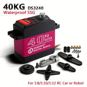 Dsservo DS3240 40Kg Waterproof Motor <strong>Servo</strong> High Torque <strong>Servos</strong> for 1/8 1/<strong>10</strong> Scale <strong>RC</strong> Cars <strong>Servo</strong> Motor Metal Teeth 180&deg;/ 270&deg; - Product Image 4
