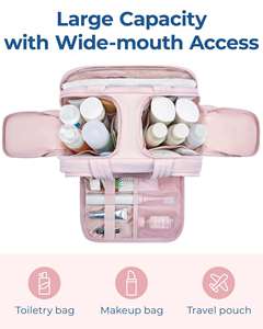 Bolsa de Aseo Acolchada en Oferta, Bolsa de Cosméticos de Gran Capacidad, Bolsa de Almacenamiento de Maquillaje para Viajes al Aire Libre, Personalizable - Product Image 3