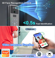 Interphone vidéo Tuya App WiFi, serrure intelligente entièrement automatique, reconnaissance faciale numérique, serrure de porte d'entrée avec caméra