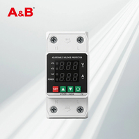 Régulateur de tension numérique monophasé A&B 100A 230V sur rail DIN avec protection contre les surtensions et les sous-tensions