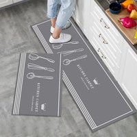 Tapis de cuisine en peluche lavable pour la maison, avec surface absorbante pour les tâches quotidiennes et le nettoyage
